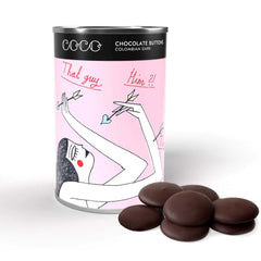 Dark Chocolate Giant Buttons in Tin