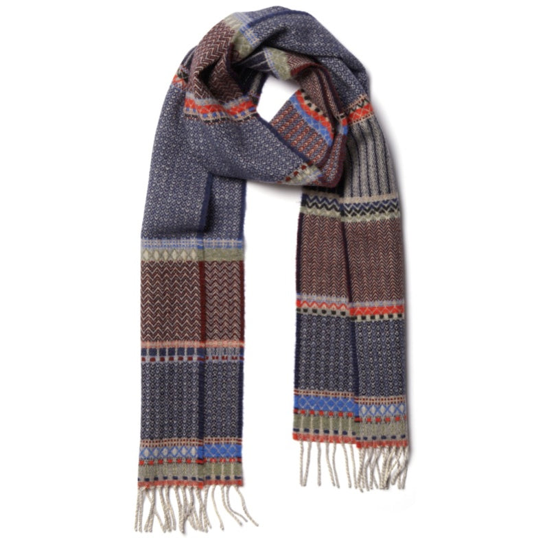 Wallace and Sewell Merino Lambswool Cassia Fossil Scarf
