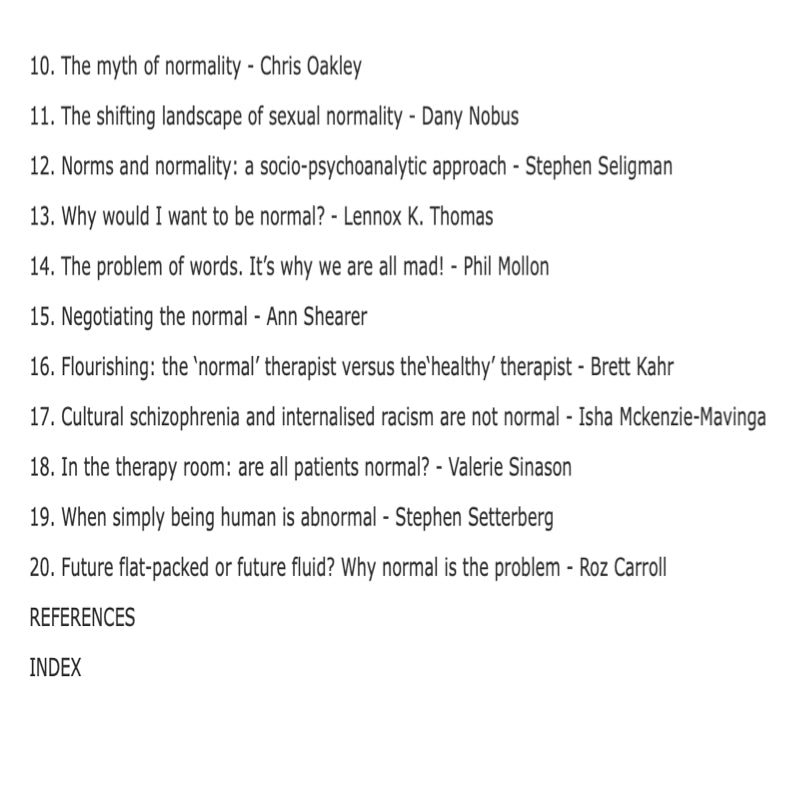 What is Normal?: Psychotherapists Explore the Question - ed. Jane Ryan and Roz Carroll