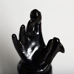 Hand Holding an Egg, with a Snake Wrapped Around Wrist - Martha Todd