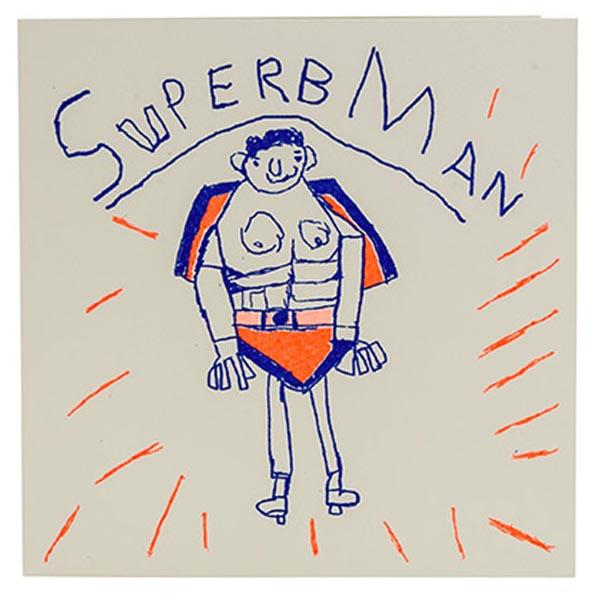 Superbman greeting card