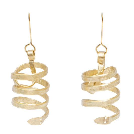 Freud Snake Twisted Earrings