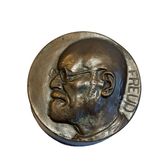 Freud Relief Bronze Resin Verdigris by Oscar Nemon (1936)
