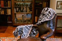 Freud's Study Long Silk Scarf by Rory Hutton