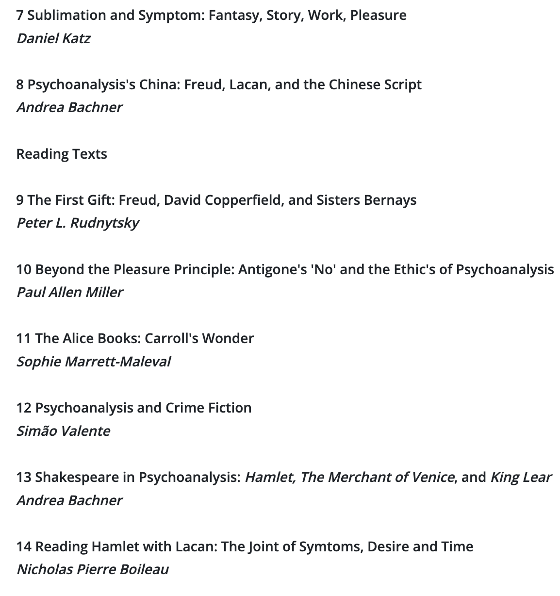 Bloomsbury Handbook to Literature and Psychoanalysis - ed. by Jeremy Tambling