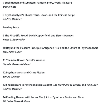 Bloomsbury Handbook to Literature and Psychoanalysis - ed. by Jeremy Tambling
