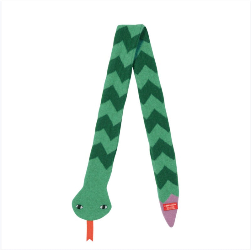 Snake Scarf – Green/Pink