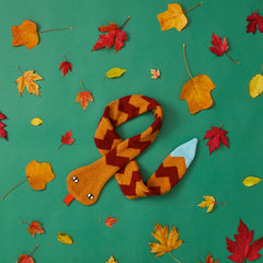 Snake Scarf – Gold & Rust