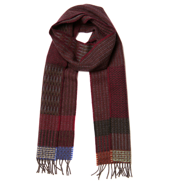 Wallace and Sewell Merino Lambswool Houten Blackberry Scarf