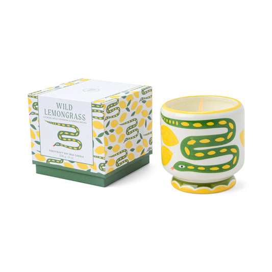 Wild Lemongrass Ceramic Candle
