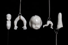 all porcelain jewellery by martha todd for freud museum uncanny exhibition
