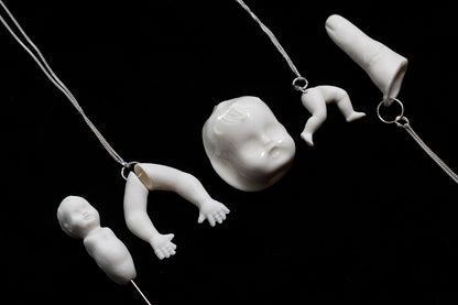 Arms - Porcelain Pendant by Martha Todd
