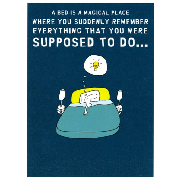 A Bed is a Magical Place (greeting card)