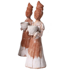 Female Figurine in Tang Dynasty Style - Teracotta Replica of Freud's Ceramic Figurine by Sun Ae Kim