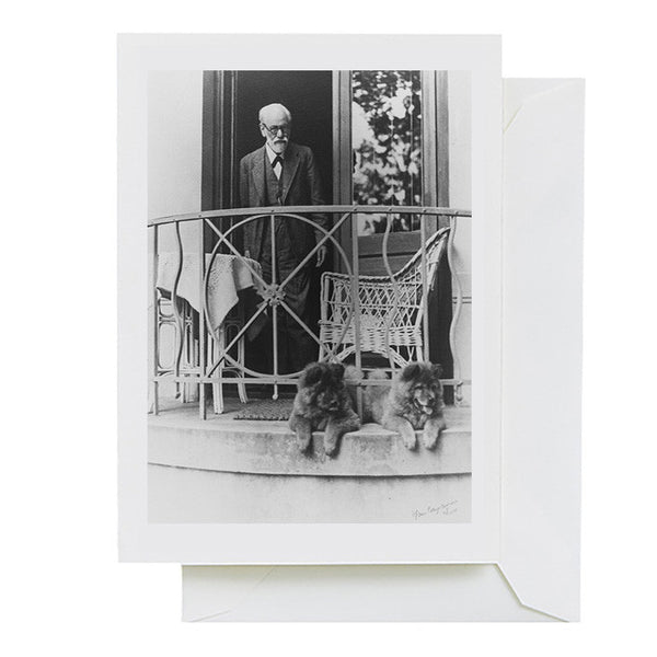 Freud with his Dogs (greeting card)