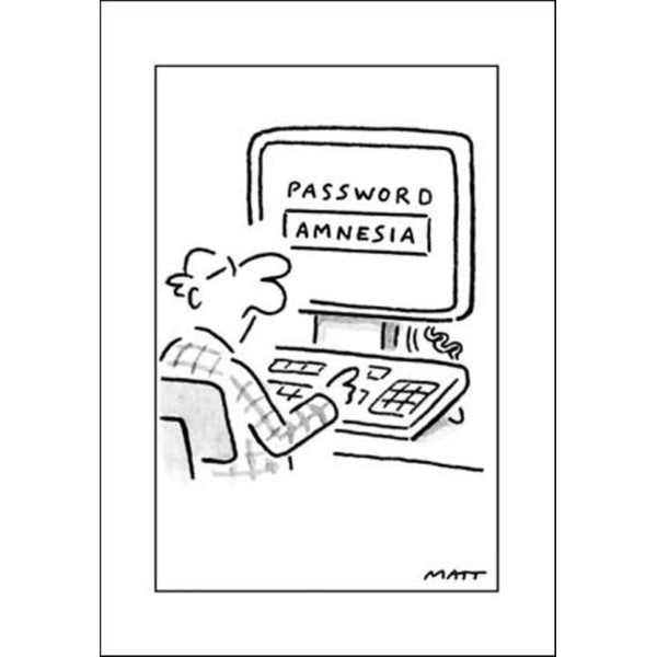 Password Amnesia - Matt (greeting card)