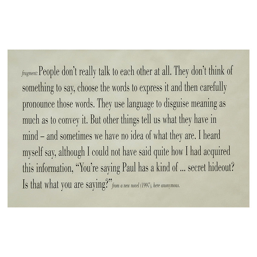 Original Print by Joseph Kosuth, exclusive Freud Museum London