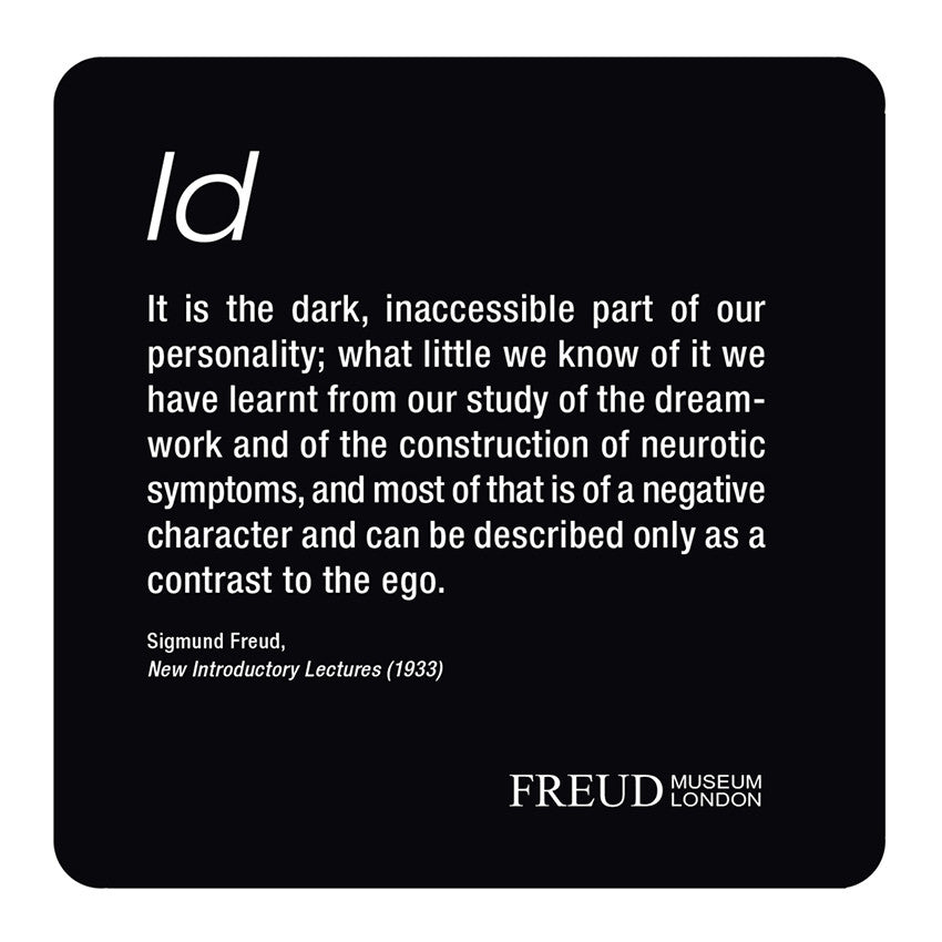 Id, Ego, Superego, Diagram coaster set; Id - Freud Museum London