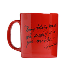 Red Mug, exclusive to the Freud Museum, "Being totally honest with oneself is a good exercise."