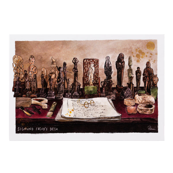 Sigmund Freud’s Desk (greeting card)