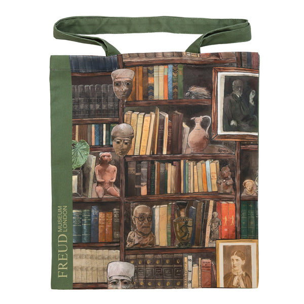 Freud's Library Tote Bag - based on artwork by Portia Graves