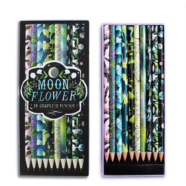 Moon Flower - 10 graphite pencils