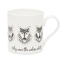 Why were the wolves white? A ceramic Wolf Man Mug. Freud Museum London.