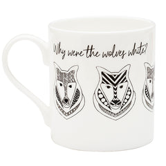 Why were the wolves white? A ceramic Wolf Man Mug. Freud Museum London.