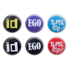id, ego, superego badge set