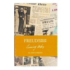 Leaving Today A6 Sketchpad, Sigmund Freud in Exile newspaper collage
